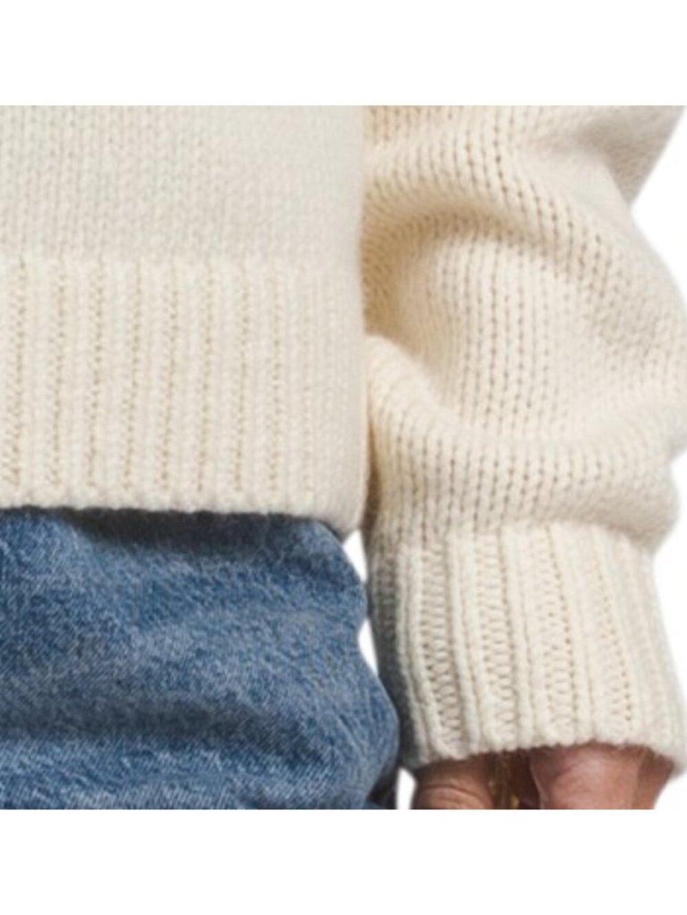 THEORY Wool And Cashmere Cable Yokefelted Pull Over Sweater - Picture 5 of 5